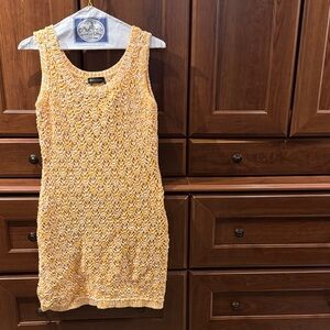 STINE GOYA Textured Yellow Mini Dress